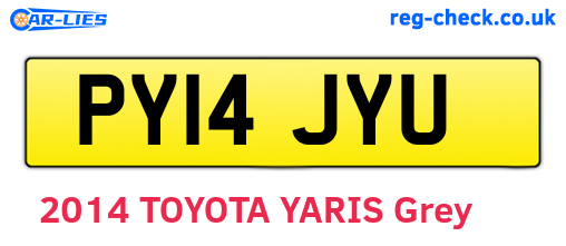 PY14JYU are the vehicle registration plates.