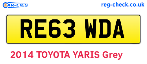 RE63WDA are the vehicle registration plates.