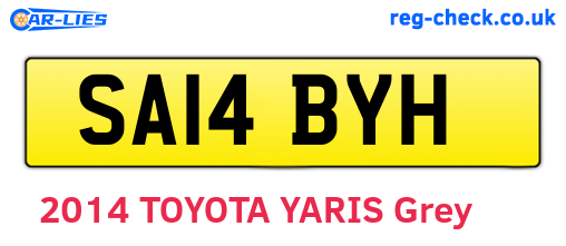 SA14BYH are the vehicle registration plates.