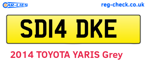 SD14DKE are the vehicle registration plates.