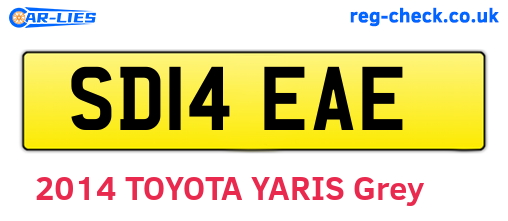 SD14EAE are the vehicle registration plates.