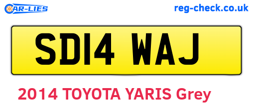 SD14WAJ are the vehicle registration plates.