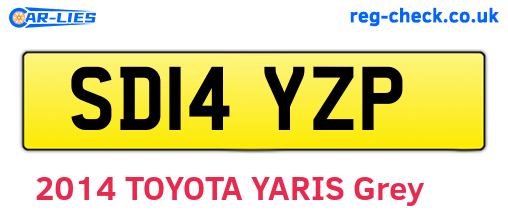 SD14YZP are the vehicle registration plates.