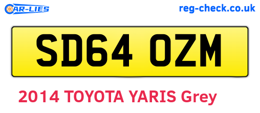 SD64OZM are the vehicle registration plates.
