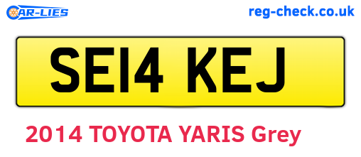 SE14KEJ are the vehicle registration plates.