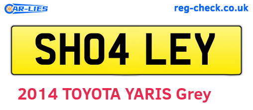SH04LEY are the vehicle registration plates.