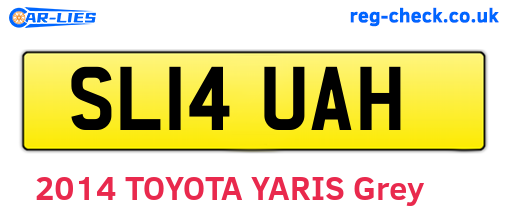 SL14UAH are the vehicle registration plates.