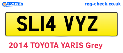 SL14VYZ are the vehicle registration plates.