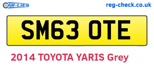 SM63OTE are the vehicle registration plates.