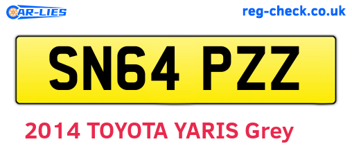 SN64PZZ are the vehicle registration plates.
