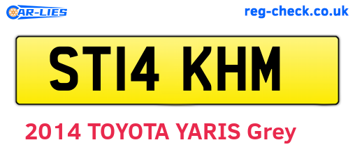 ST14KHM are the vehicle registration plates.