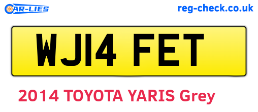 WJ14FET are the vehicle registration plates.