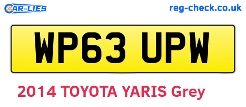WP63UPW are the vehicle registration plates.