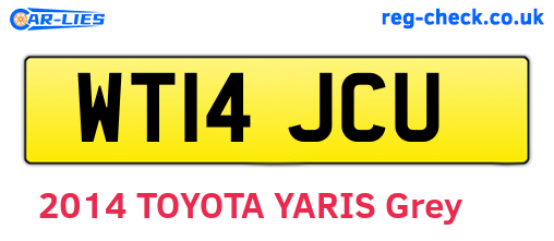 WT14JCU are the vehicle registration plates.