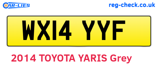 WX14YYF are the vehicle registration plates.