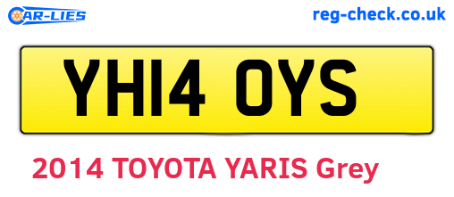 YH14OYS are the vehicle registration plates.