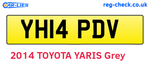 YH14PDV are the vehicle registration plates.