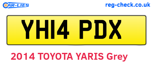 YH14PDX are the vehicle registration plates.