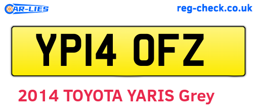 YP14OFZ are the vehicle registration plates.