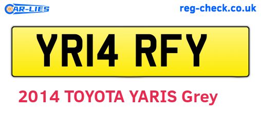 YR14RFY are the vehicle registration plates.