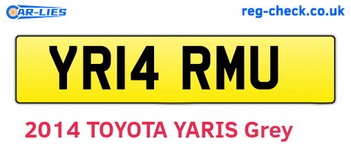 YR14RMU are the vehicle registration plates.