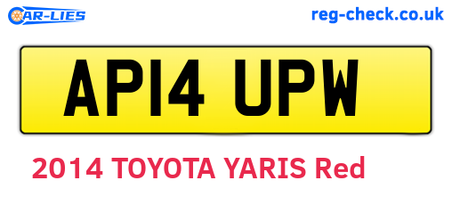 AP14UPW are the vehicle registration plates.