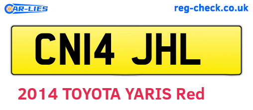 CN14JHL are the vehicle registration plates.