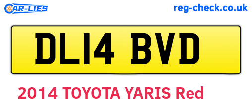 DL14BVD are the vehicle registration plates.