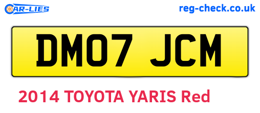 DM07JCM are the vehicle registration plates.