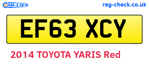 EF63XCY are the vehicle registration plates.