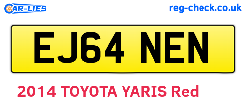 EJ64NEN are the vehicle registration plates.