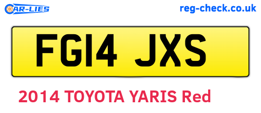 FG14JXS are the vehicle registration plates.