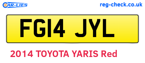 FG14JYL are the vehicle registration plates.
