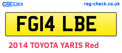 FG14LBE are the vehicle registration plates.