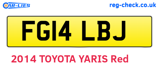 FG14LBJ are the vehicle registration plates.