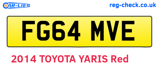 FG64MVE are the vehicle registration plates.