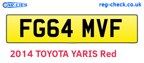 FG64MVF are the vehicle registration plates.