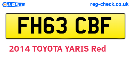 FH63CBF are the vehicle registration plates.