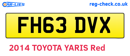 FH63DVX are the vehicle registration plates.