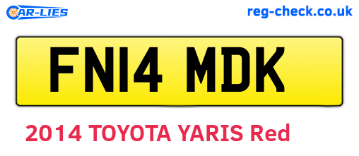 FN14MDK are the vehicle registration plates.