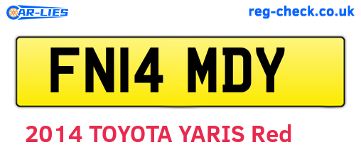 FN14MDY are the vehicle registration plates.