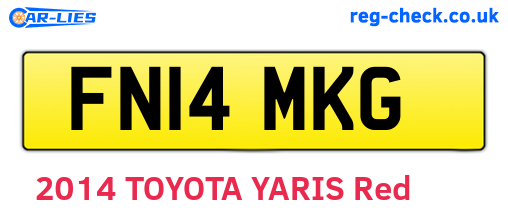 FN14MKG are the vehicle registration plates.