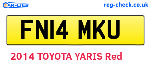 FN14MKU are the vehicle registration plates.