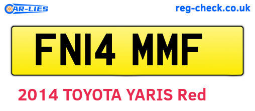 FN14MMF are the vehicle registration plates.