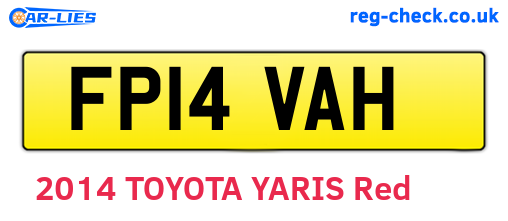 FP14VAH are the vehicle registration plates.