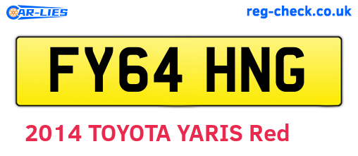 FY64HNG are the vehicle registration plates.
