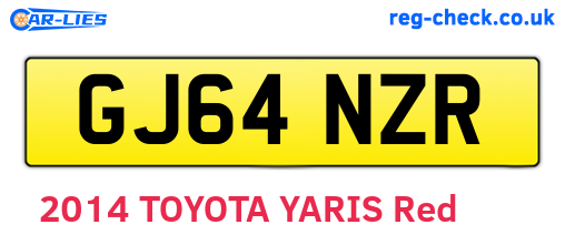 GJ64NZR are the vehicle registration plates.