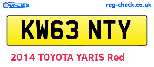 KW63NTY are the vehicle registration plates.