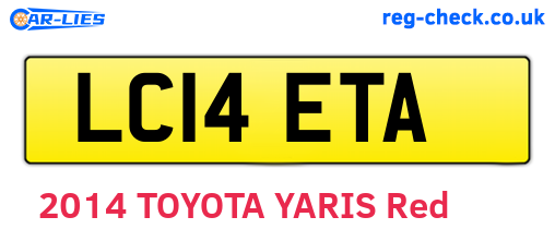 LC14ETA are the vehicle registration plates.