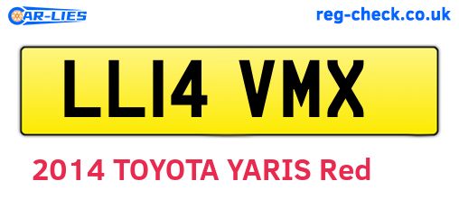 LL14VMX are the vehicle registration plates.